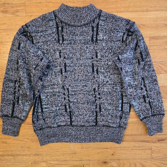 Vintage Generra 80s 90s Womens Pullover Knitted Sweater Abstract Geometric SZ LG - Picture 1 of 6